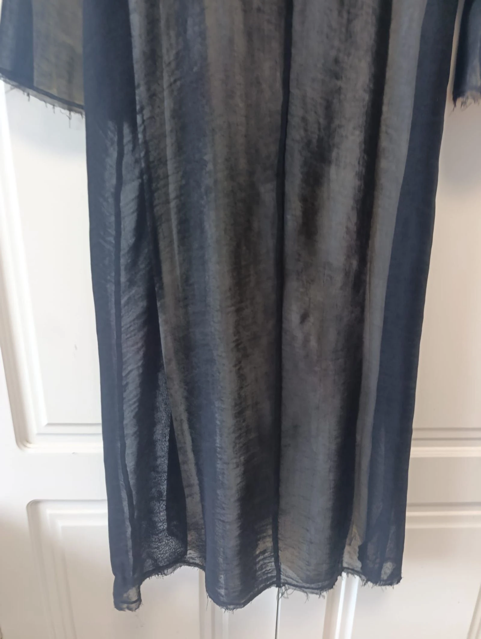 Vestido Zara largo combinado duplo tecido tamanho L – photo 11